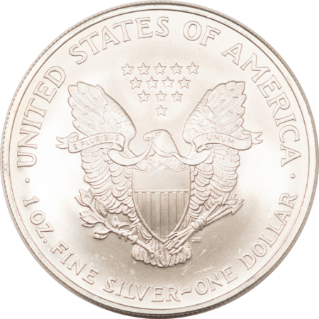 American Silver Eagles 2004 $1 AMERICAN SILVER EAGLE, 1 OZ .999 – GEM UNCIRCULATED!