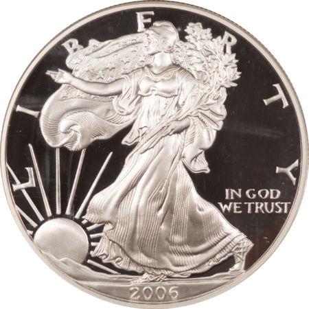 American Silver Eagles 2006-W $1 PROOF AMERICAN SILVER EAGLE, 1 OZ .999 – NGC PF-70 ULTRA CAMEO!