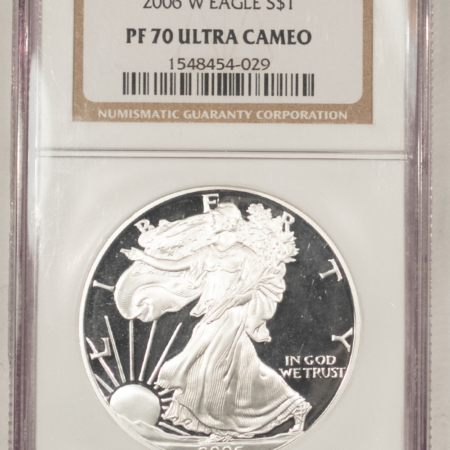 American Silver Eagles 2006-W PROOF $1 SILVER AMERICAN EAGLE 1 OZ .999 – NGC PF-70 ULTRA CAMEO! PERFECT