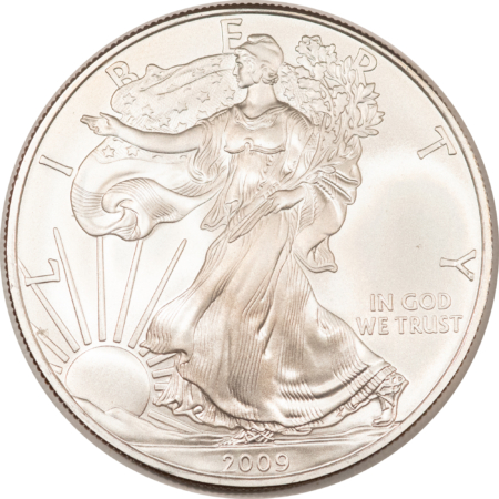 American Silver Eagles 2009 $1 AMERICAN SILVER EAGLE, 1 OZ .999 – GEM UNCIRCULATED!