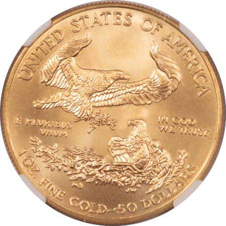 American Gold Eagles, Buffaloes, & Liberty Series 2009 $50 GOLD AMERICAN EAGLE 1 OZ – NGC MS-69, EARLY RELEASES