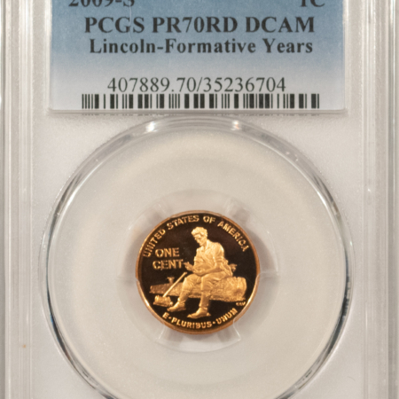 New Store Items 2009-S PROOF LINCOLN CENT, FORMATIVE YEARS – PCGS PR-70 RD DCAM