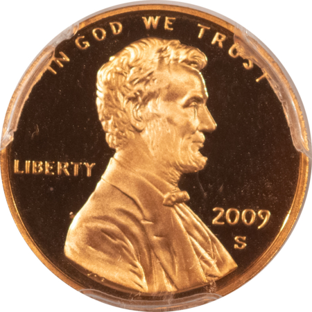 Lincoln Cents (Memorial) 2009-S PROOF LINCOLN CENT, FORMATIVE YEARS – PCGS PR-70 RD DCAM