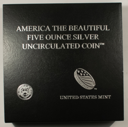 Bullion 2010-P AMERICA THE BEAUTIFUL 5OZ .999 SILVER 25c, MOUNT HOOD GEM UNC W/ BOX/COA!