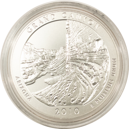 Bullion 2010-P AMERICA THE BEAUTIFUL 5OZ .999 SILVER 25c GRAND CANYON GEM UNC W/ BOX/COA