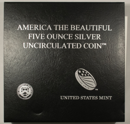 Bullion 2010-P AMERICA THE BEAUTIFUL 5OZ .999 SILVER 25c GRAND CANYON GEM UNC W/ BOX/COA