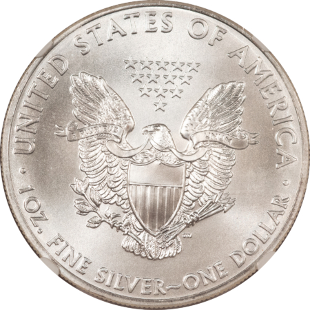 American Silver Eagles 2011 $1 AMERICAN SILVER EAGLE, 1 OZ .999 – NGC MS-70, EARLY RELEASES! 25TH ANNIV