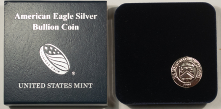 American Silver Eagles 2017 $1 1 OZ .999 FINE AMERICAN SILVER EAGLE, PRETTY TONED UNC IN MINT BOX