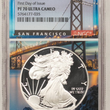 American Silver Eagles 2019-S 1 OZ PROOF AMERICAN SILVER EAGLE NGC PF-70 ULTRA CAMEO FIRST DAY OF ISSUE