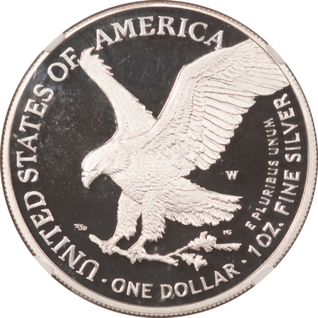 American Silver Eagles 2021-W 1 OZ PROOF AMERICAN SILVER EAGLE – NGC PF-70 UCAM T-2, FIRST DAY OF ISSUE