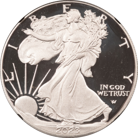 American Silver Eagles 2023-W $1 PROOF AMERICAN SILVER EAGLE 1 OZ – NGC PF-70 UCAM, FDI, CABRAL SIGNED!