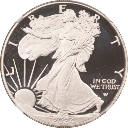 American Silver Eagles 2024-W 1 OZ PROOF AMERICAN SILVER EAGLE NGC PF-70 UCAM CONGRATULATIONS EARLY REL