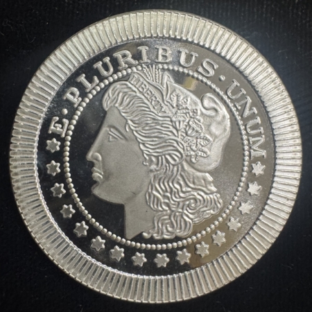 Bullion STACKABLE 1 OUNCE .999 FINE SILVER ROUND W/ MORGAN DOLLAR DESIGN-PROOFLIKE B.U.!