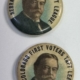 New Store Items SCARCE 1900 WILLIAM McKINLEY CAMPAIGN BUTTON PAIR-1 1/4″, COLORFUL & GRAPHIC-EXC