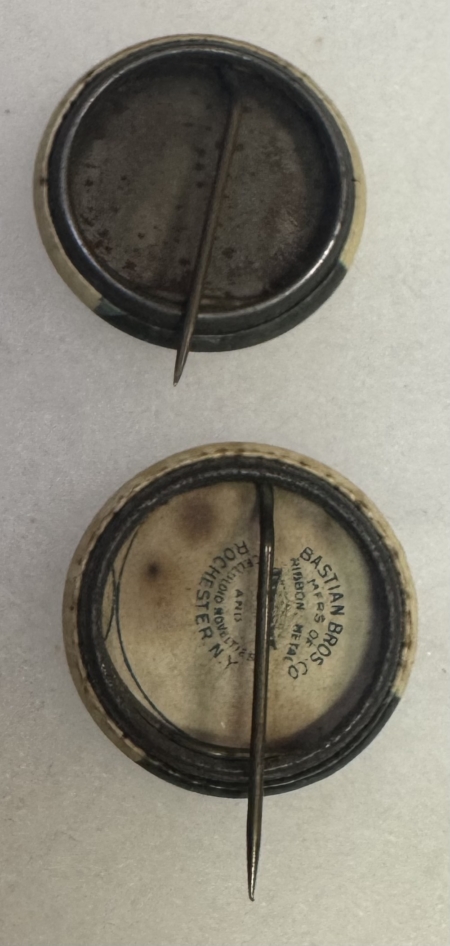 New Store Items 1908 WILLIAM H TAFT PAIR, 7/8″ CAMPAIGN BUTTONS, “FIRST VOTERS TAFT LEAGUE”-EXC!