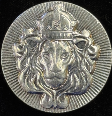 Bullion 5 OZ .999 FINE SILVER SCOTTSDALE SILVER LION’S HEAD STACKABLE SILVER ROUND, NEAT