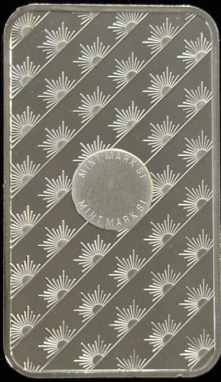 Bullion 5 OZ .999 FINE SILVER BAR, SUNSHINE MINTING, EAGLE, NEW, IN HARD PLASTIC CASE