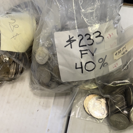 Bullion WHOLESALE LOT OF $354 FACE VALUE 40% U.S. SILVER COINS APPROX $5400 SILVER VALUE