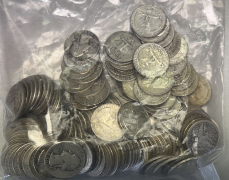Bullion $34.75 FACE VALUE 90% SILVER U.S. QUARTERS, AVERAGE CIRC PRICED AT BULLION VALUE