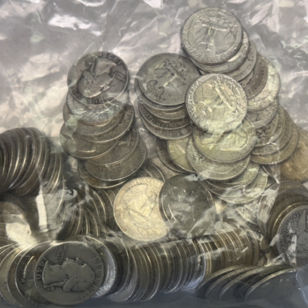 Bullion $34.75 FACE VALUE 90% SILVER U.S. QUARTERS, AVERAGE CIRC PRICED AT BULLION VALUE