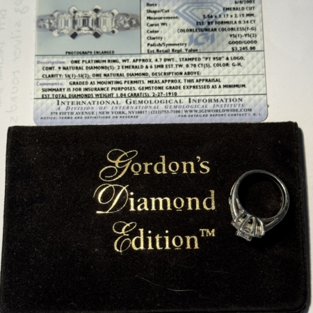 Jewelry 6.2 DWT PLATINUM/GOLD ENGAGEMENT/WEDDING RING .34CT CENTER DIAMOND + 19 DIAMONDS