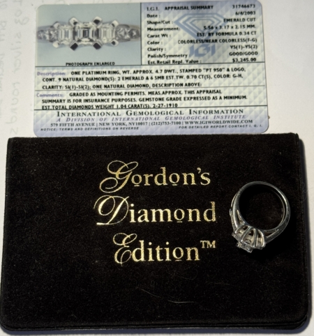 Jewelry 6.2 DWT PLATINUM/GOLD ENGAGEMENT/WEDDING RING .34CT CENTER DIAMOND + 19 DIAMONDS