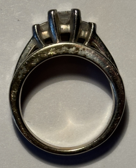 Jewelry 6.2 DWT PLATINUM/GOLD ENGAGEMENT/WEDDING RING .34CT CENTER DIAMOND + 19 DIAMONDS