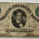 Confederate Notes 1863 $3 STATE OF NORTH CAROLINA CURRENCY, JANUARY 1, 1863, CR-125 FINE/VERY FINE