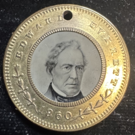 New Store Items REMARKABLE 1860 BELL-EVERETT 1″ FERROTYPE CAMPAIGN JUGATE-MINT & AS-MADE!