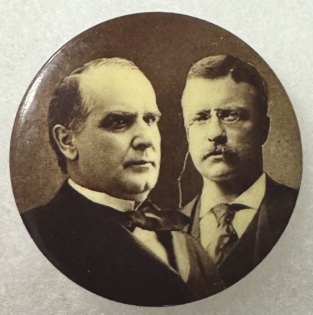 New Store Items 1900 McKINLEY-ROOSEVELT 1 3/4″ SEPIA CELLULOID JUGATE CAMPAIGN BUTTON-NEAR MINT!