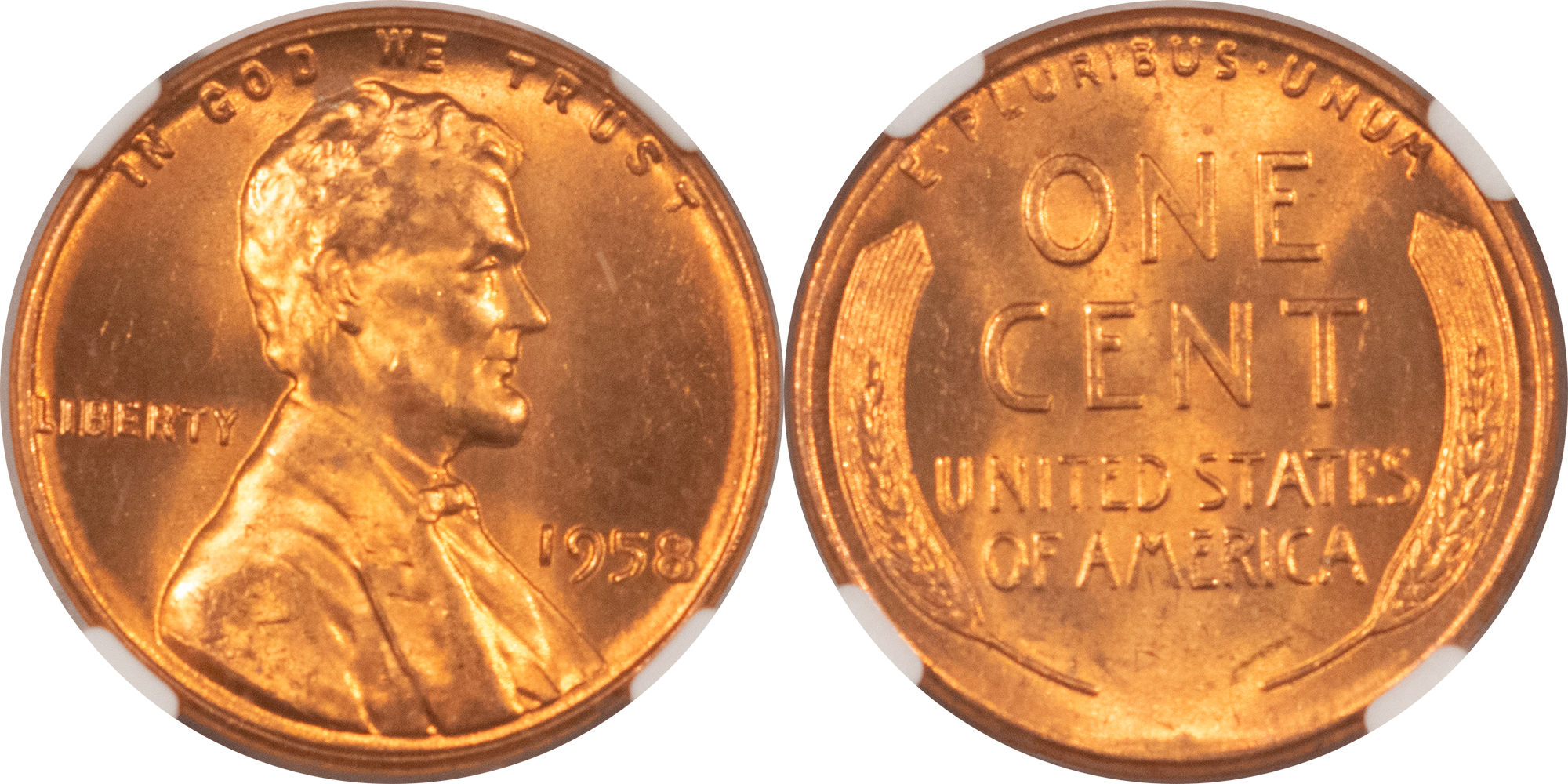 Lincoln Cents (Wheat) 1958, 2019S, 2020S LINCOLN CENTS, 2006S JEFFERSON 5C LOT OF 4 NGC MS-65 RD/PF-69 Lincoln Cents (Wheat) 1958, 2019S, 2020S LINCOLN CENTS, 2006S JEFFERSON 5C LOT OF 4 NGC MS-65 RD/PF-69