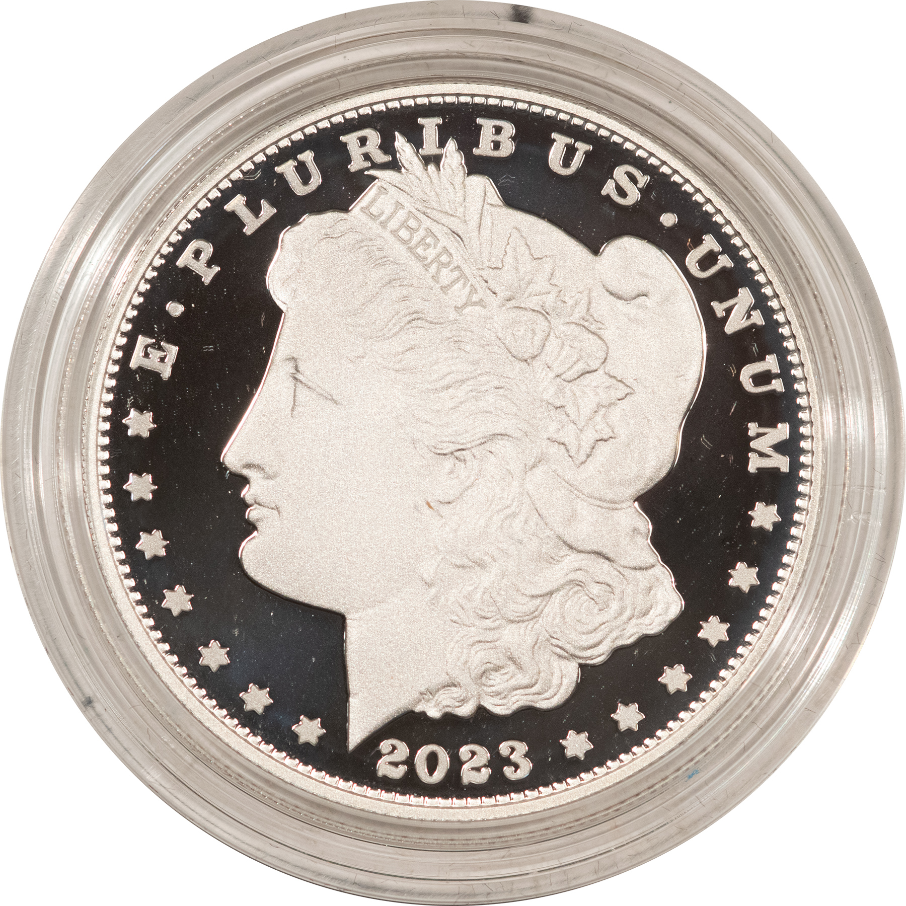Dollars 2023-S PRIVY $1 PROOF MORGAN DOLLAR SILVER COMMEMORATIVE – GEM PROOF, MINT PKG Dollars 2023-S PRIVY $1 PROOF MORGAN DOLLAR SILVER COMMEMORATIVE – GEM PROOF, MINT PKG