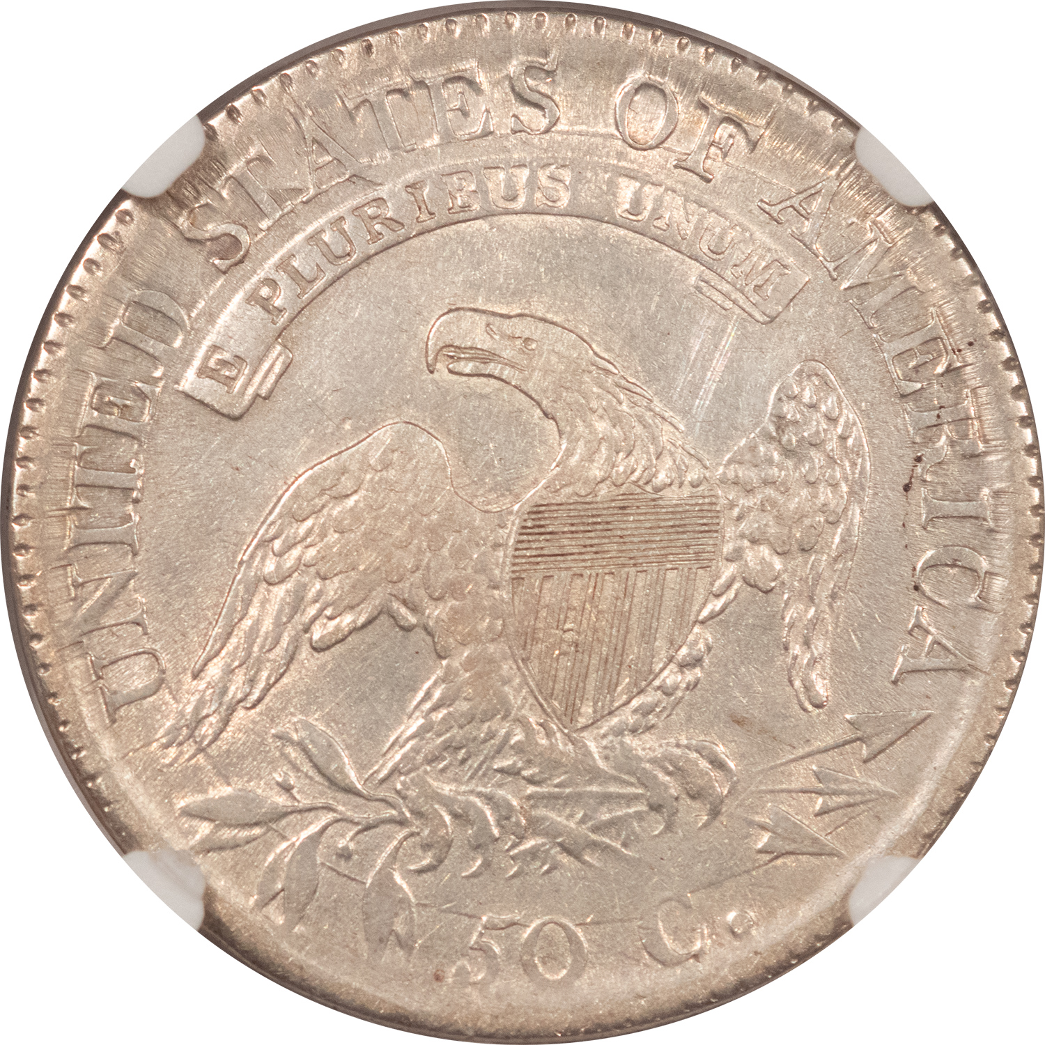 Early Halves 1811 CAPPED BUST HALF DOLLAR, SMALL 8 – NGC AU-53 FLASHY Early Halves 1811 CAPPED BUST HALF DOLLAR, SMALL 8 – NGC AU-53 FLASHY