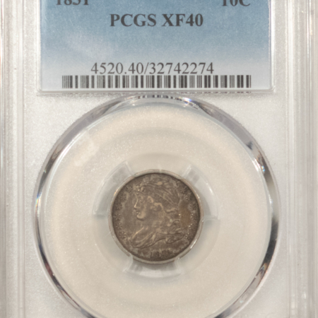 Capped Bust Dimes 1831 CAPPED BUST DIME – PCGS XF-40, HONEST & WHOLESOME!
