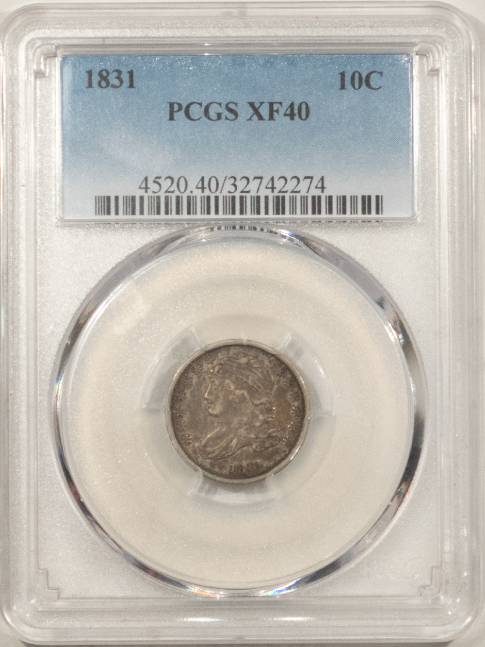 Capped Bust Dimes 1831 CAPPED BUST DIME – PCGS XF-40, HONEST & WHOLESOME! Capped Bust Dimes 1831 CAPPED BUST DIME – PCGS XF-40, HONEST & WHOLESOME!