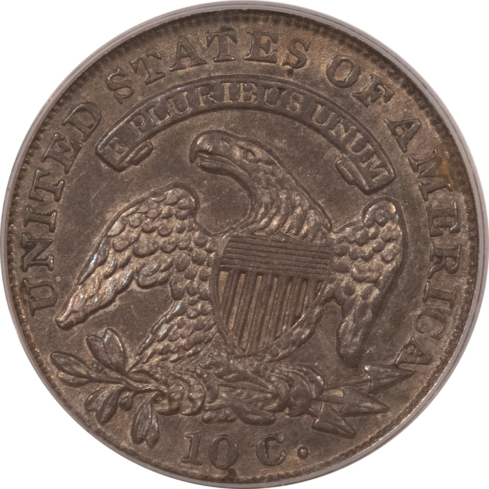 Capped Bust Dimes 1833 CAPPED BUST DIME – PCGS AU-53, PRETTY & ORIGINAL! Capped Bust Dimes 1833 CAPPED BUST DIME – PCGS AU-53, PRETTY & ORIGINAL!