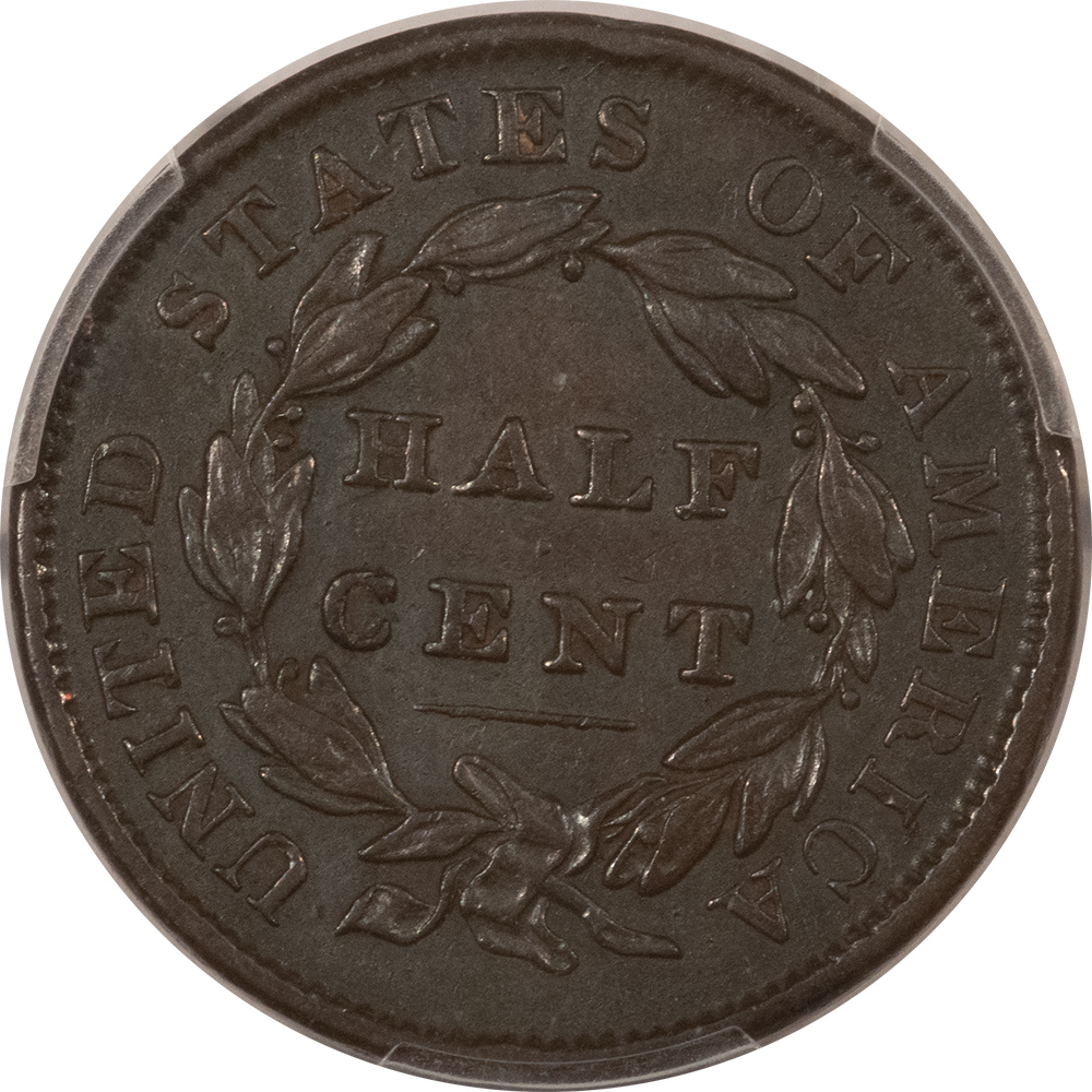 Classic Head Half Cents 1833 CLASSIC HEAD HALF CENT – PCGS XF-40 Classic Head Half Cents 1833 CLASSIC HEAD HALF CENT – PCGS XF-40