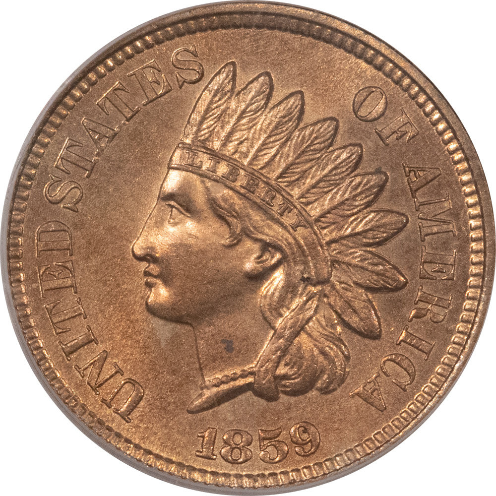 Indian 1859 INDIAN CENT – PCGS MS-64 LUSTROUS & ATTRACTIVE! Indian 1859 INDIAN CENT – PCGS MS-64 LUSTROUS & ATTRACTIVE!