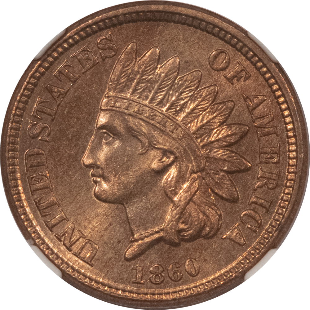 Indian 1860 INDIAN CENT – NGC MS-64 FRESH & FLASHY Indian 1860 INDIAN CENT – NGC MS-64 FRESH & FLASHY