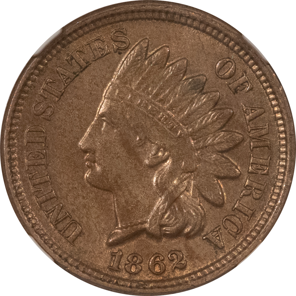 Indian 1862 INDIAN CENT – NGC MS-61 Indian 1862 INDIAN CENT – NGC MS-61