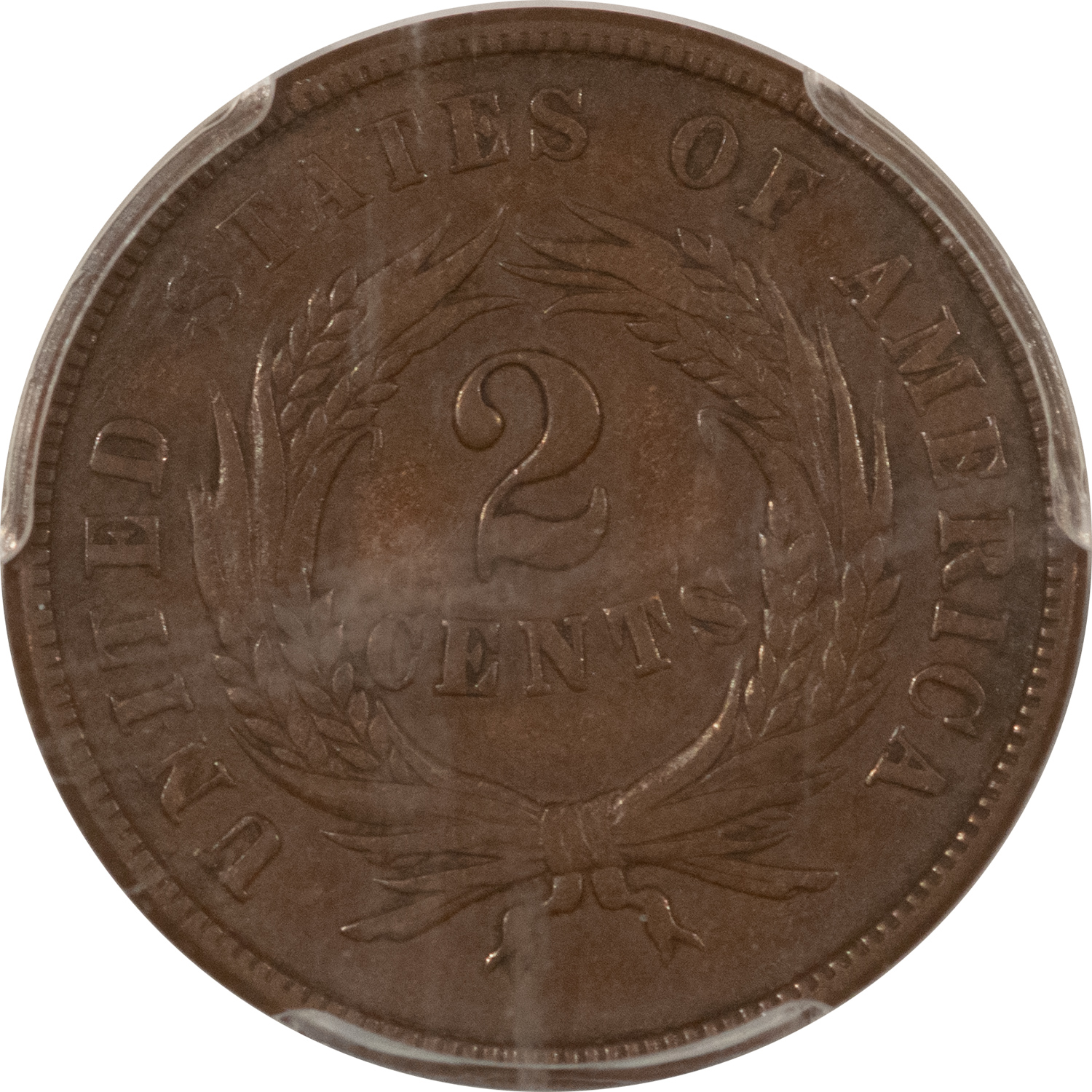 New Certified Coins 1864 TWO CENT PIECE, LARGE MOTTO – PCGS VF-35, NICE CIRC! New Certified Coins 1864 TWO CENT PIECE, LARGE MOTTO – PCGS VF-35, NICE CIRC!