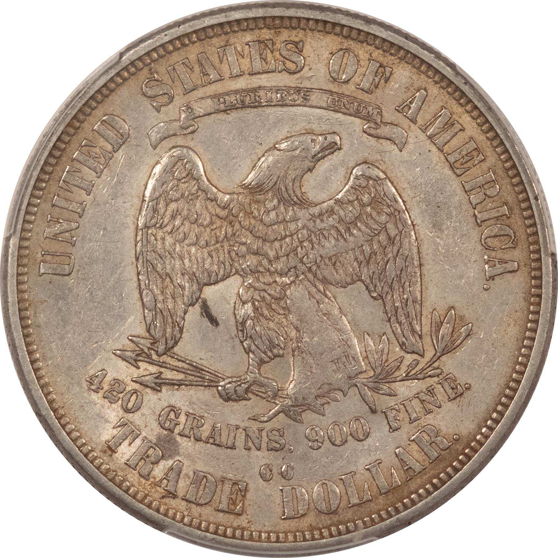 Dollars 1875-CC $1 TRADE DOLLAR – PCGS AU-53, TOUGH! CARSON CITY! Dollars 1875-CC $1 TRADE DOLLAR – PCGS AU-53, TOUGH! CARSON CITY!