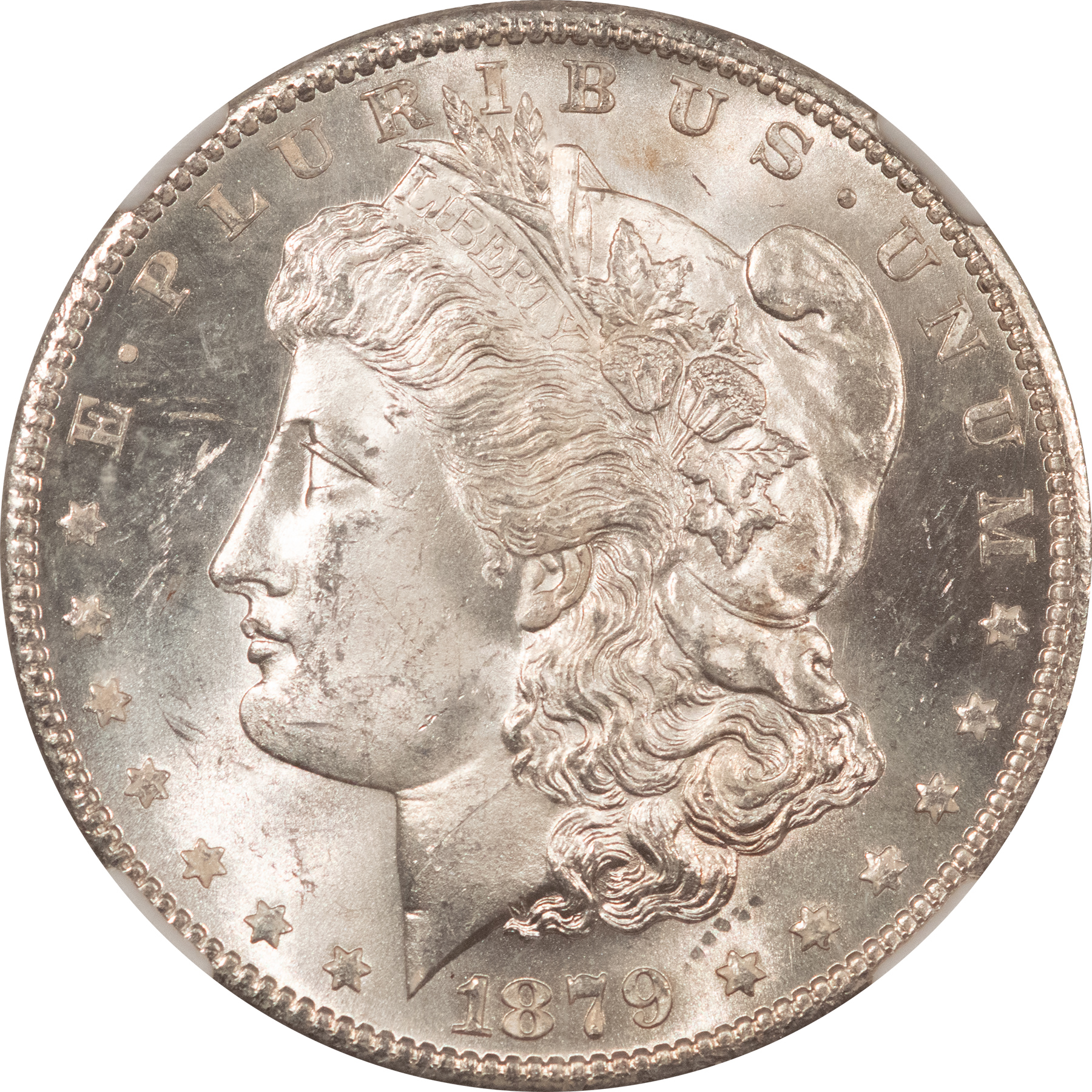 Dollars 1879-S $1 MORGAN DOLLAR – NGC MS-63, BLAST WHITE! Dollars 1879-S $1 MORGAN DOLLAR – NGC MS-63, BLAST WHITE!