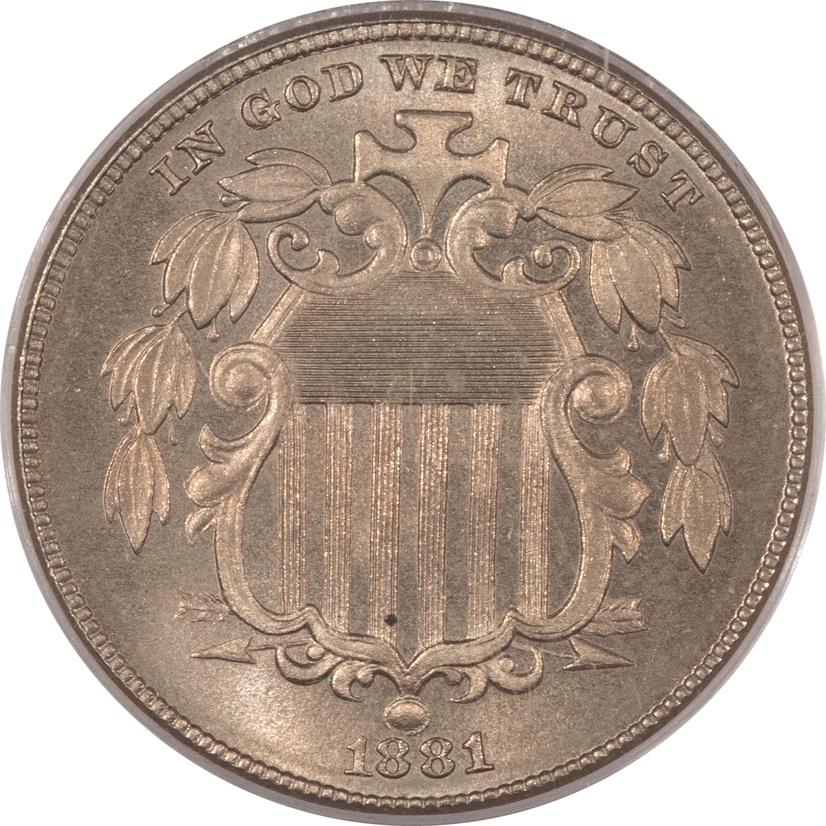 New Certified Coins 1881 PROOF SHIELD NICKEL – PCGS PR-64, FRESH & SUPER PQ, LOOKS GEM! New Certified Coins 1881 PROOF SHIELD NICKEL – PCGS PR-64, FRESH & SUPER PQ, LOOKS GEM!