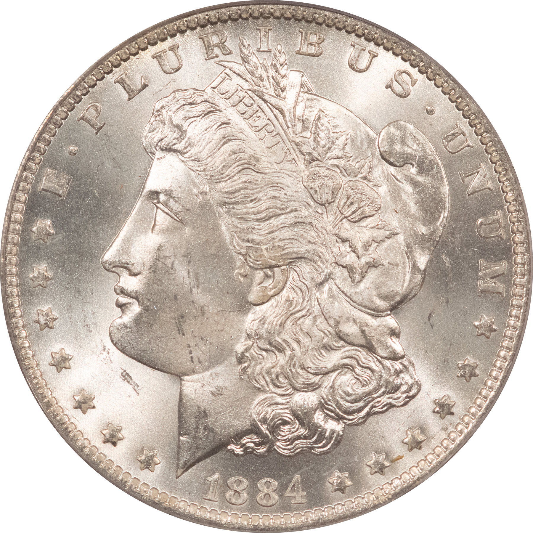 Dollars 1884-O $1 MORGAN DOLLAR – PCGS MS-64, PREMIUM QUALITY++! 2 PC OLD GREEN HOLDER! Dollars 1884-O $1 MORGAN DOLLAR – PCGS MS-64, PREMIUM QUALITY++! 2 PC OLD GREEN HOLDER!