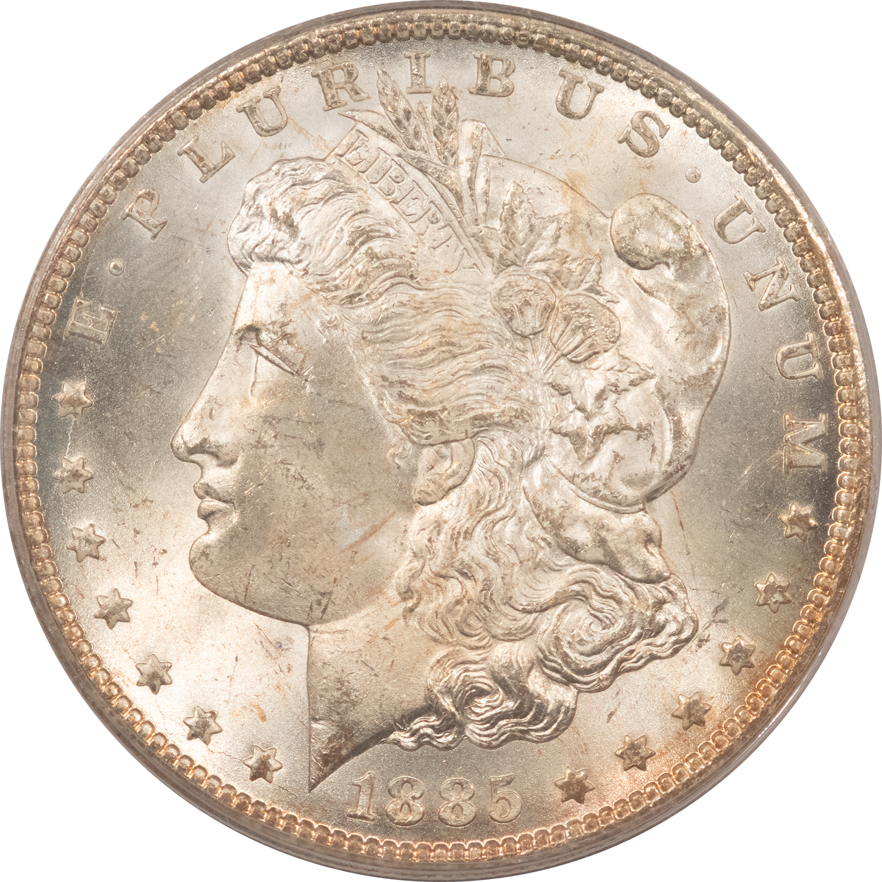 Dollars 1885-CC $1 MORGAN DOLLAR – PCGS MS-64, FRESH! OLD GREEN HOLDER! PQ! CARSON CITY! Dollars 1885-CC $1 MORGAN DOLLAR – PCGS MS-64, FRESH! OLD GREEN HOLDER! PQ! CARSON CITY!