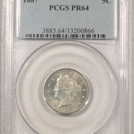 Liberty Nickels 1887 PROOF LIBERTY NICKEL – PCGS PR-64 REFLECTIVE SURFACES