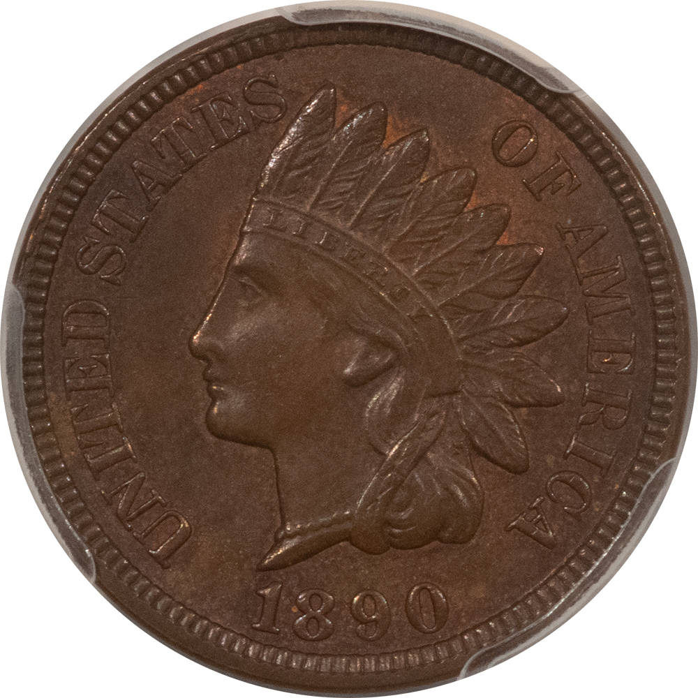 Indian 1890 INDIAN CENT – PCGS MS-63 BN Indian 1890 INDIAN CENT – PCGS MS-63 BN
