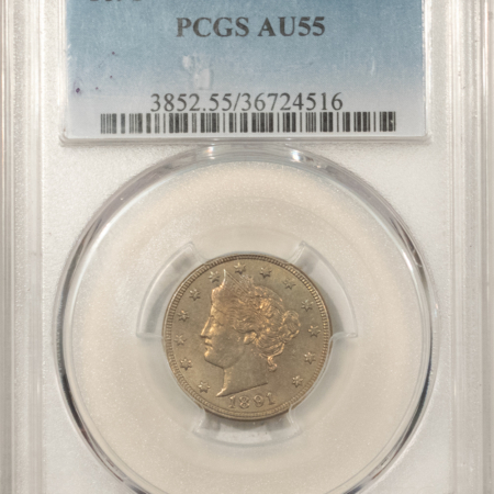 Liberty Nickels 1891 LIBERTY NICKEL – PCGS AU-55
