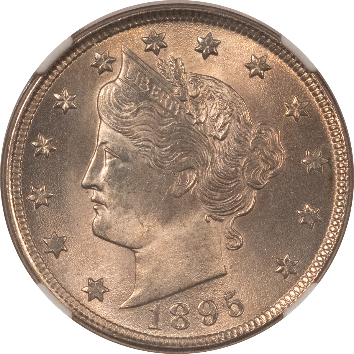 Liberty Nickels 1895 LIBERTY NICKEL – NGC MS-64, FLASHY & PREMIUM QUALITY! Liberty Nickels 1895 LIBERTY NICKEL – NGC MS-64, FLASHY & PREMIUM QUALITY!